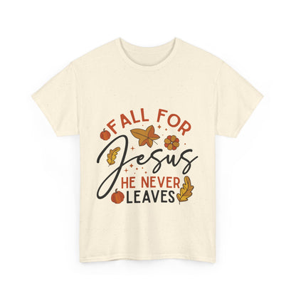 Fall For Jesus T-Shirt - Christian Faith Thanksgiving Autumn Pumpkin Tee
