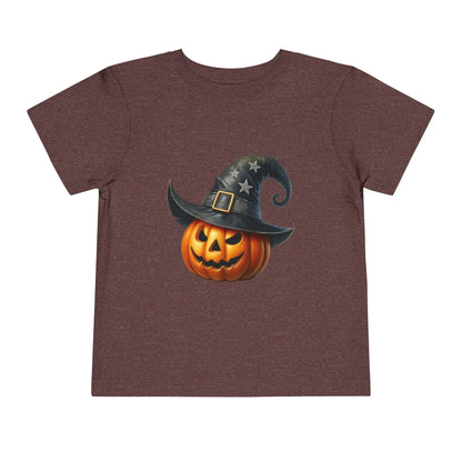 Witch Hat Pumpkin Kids T-Shirt - Smiling Jack O' Lantern Toddler Tee