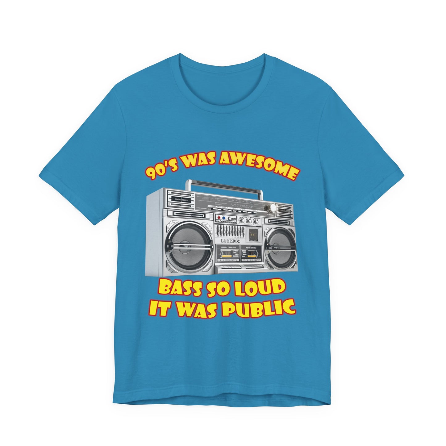Bass So Loud It Was Public T-Shirt - Retro Boombox 90s Tee