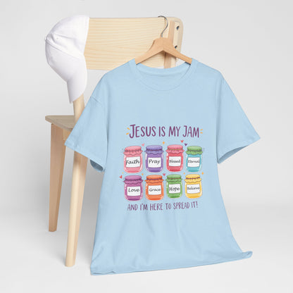 Jesus Is My Jam Shirt - Cute Christian Pun T-Shirt, Faith and Love Graphic Tee, Religious Humor Gift for Women & Men