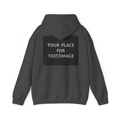 Bluza z kapturem z nadrukiem z przodu i/lub z tyłu – spersonalizowana bluza z tekstem lub obrazem, wyjątkowy prezent, spersonalizowana bluza unisex z kapturem na imprezy, logo i nie tylko