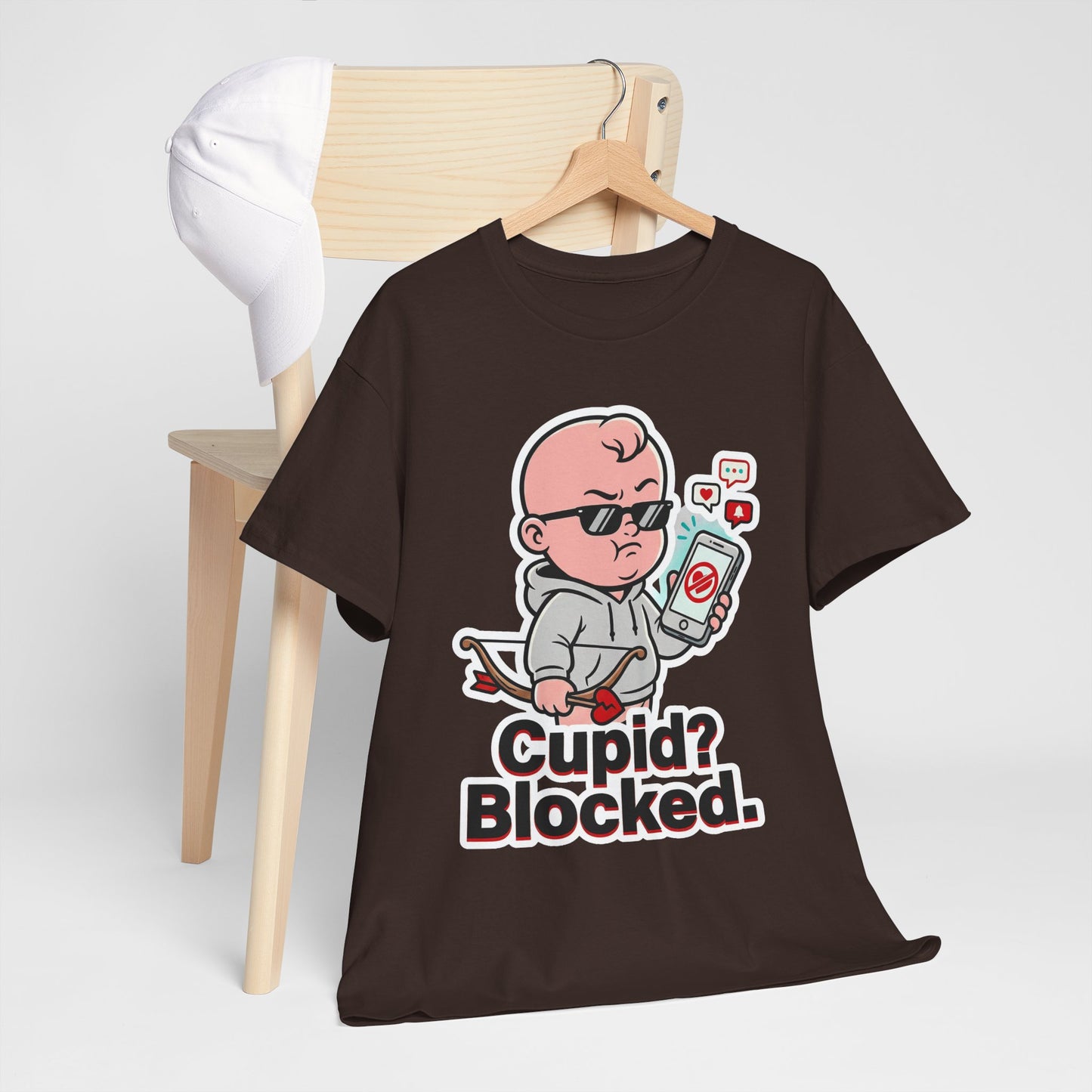 Cupid? Blocked. Shirt - Funny Anti Valentine Tee