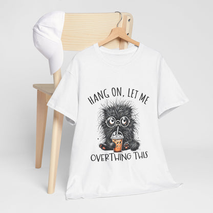 Overthinking Coffee Cat T-Shirt - Cute Nerdy Kawaii Tee