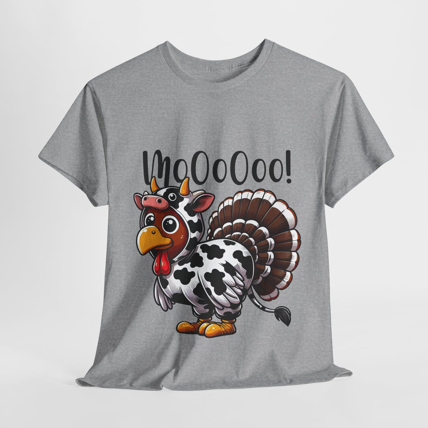 Turkey Moo T-Shirt - Funny Thanksgiving Cow Costume Tee