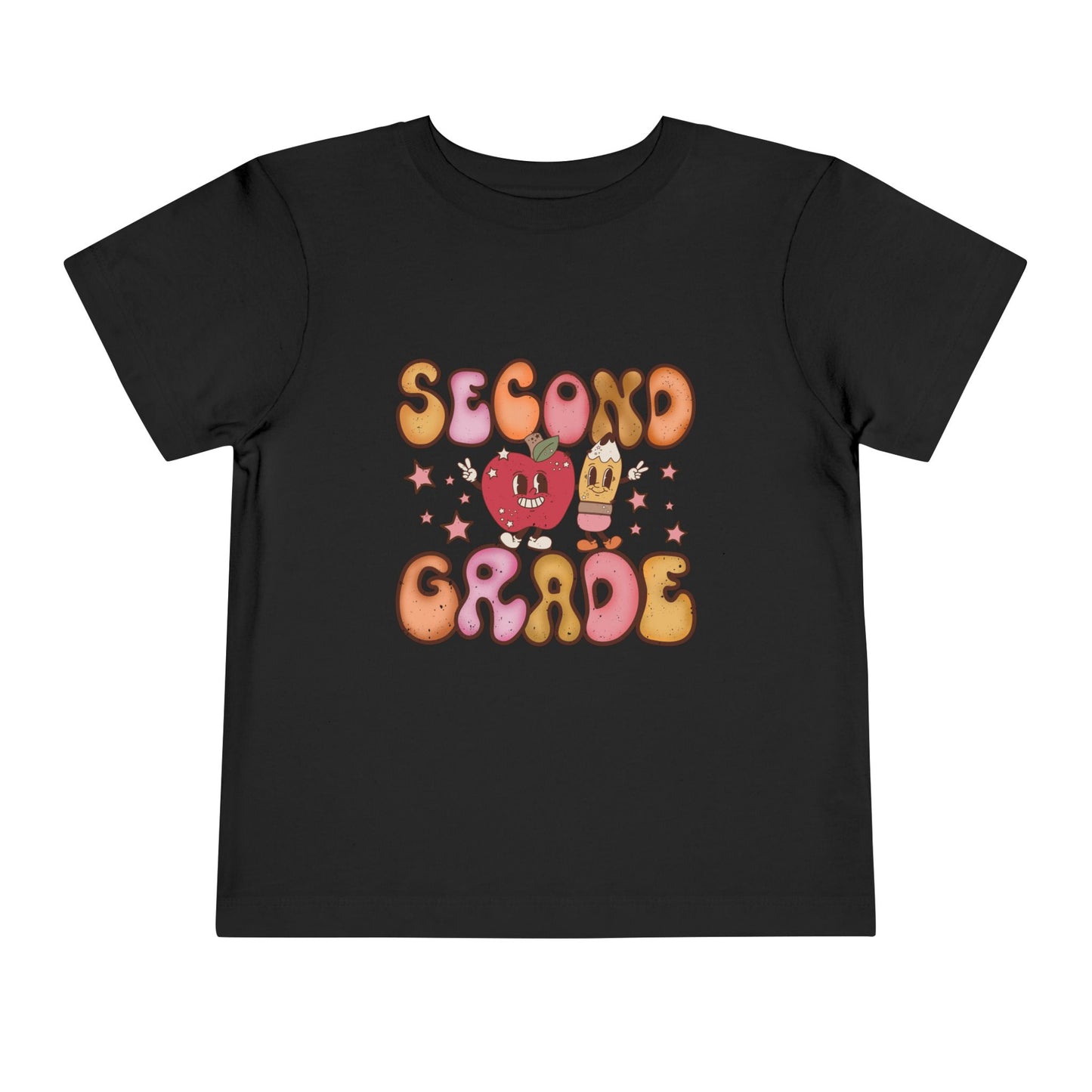 Second Grade Bubble Letters T-Shirt | Cute Retro Kawaii Back to School Kids Tee