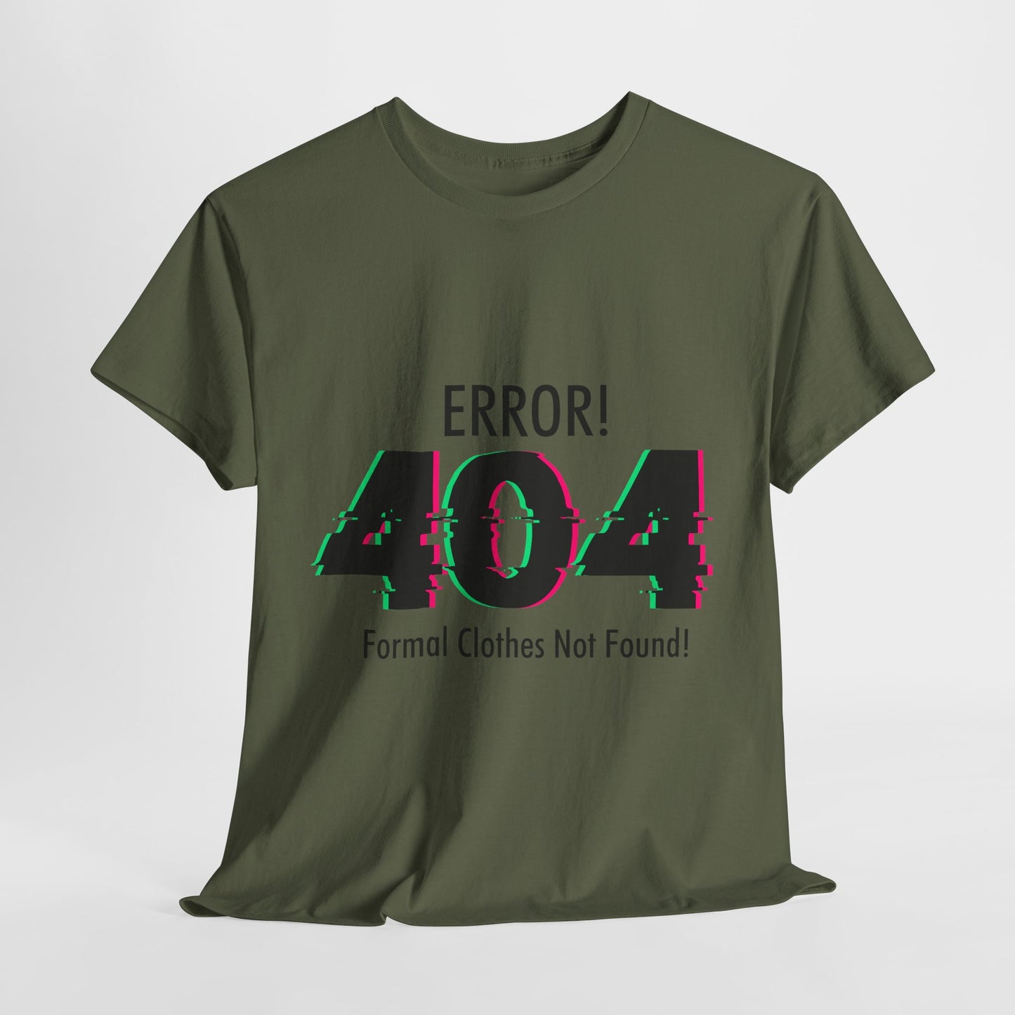 404 Error T-Shirt - Formal Clothes Not Found Glitch
