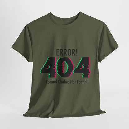 404 Error T-Shirt - Formal Clothes Not Found Glitch
