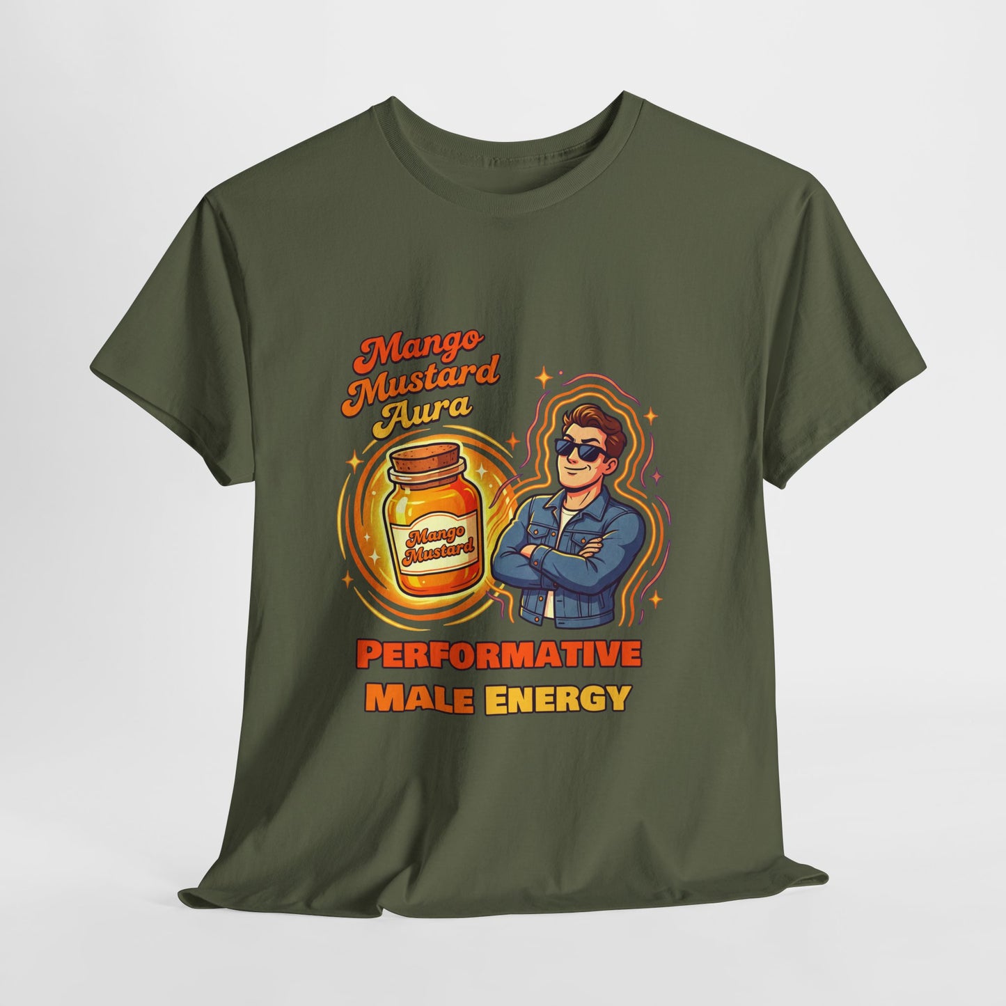 Mango Mustard Aura Shirt – Performative Male Energy Meme Tee