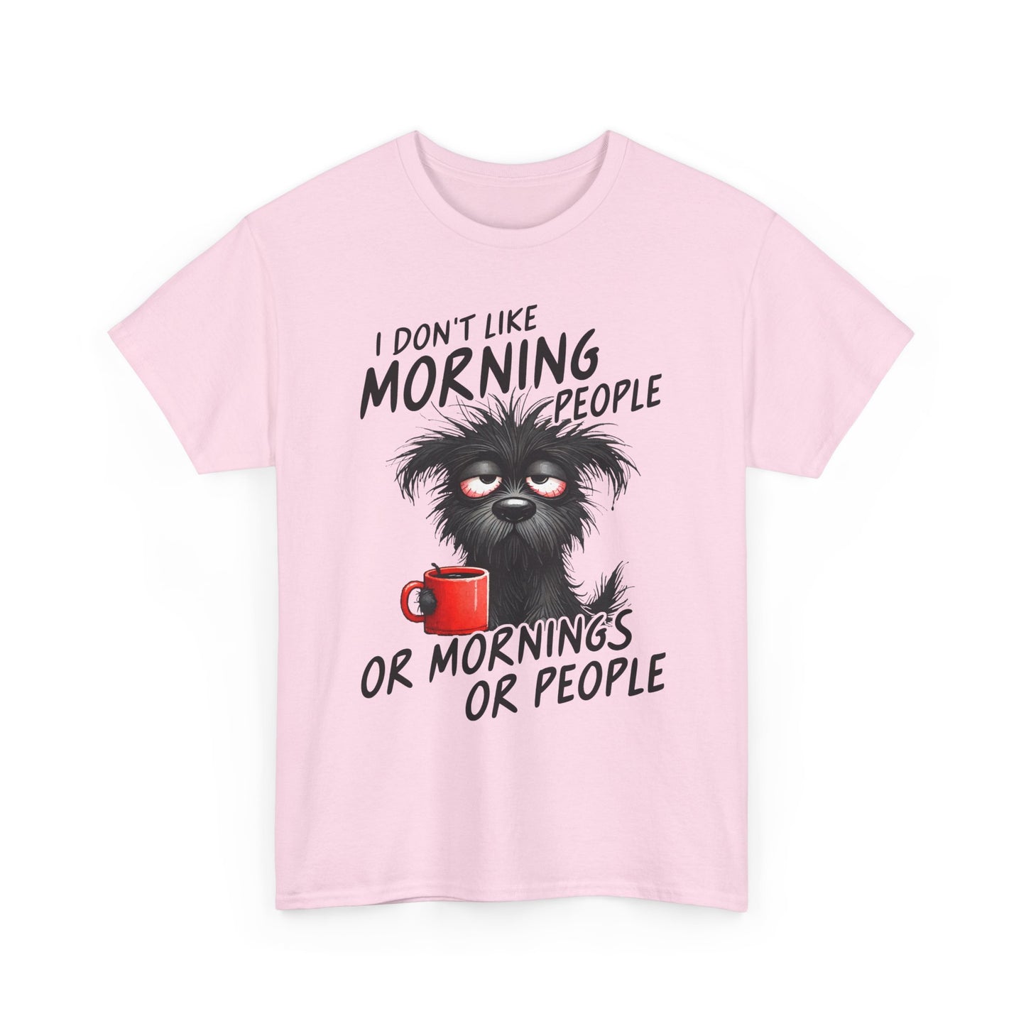 Grumpy Morning Dog T-Shirt - Funny Coffee Tee