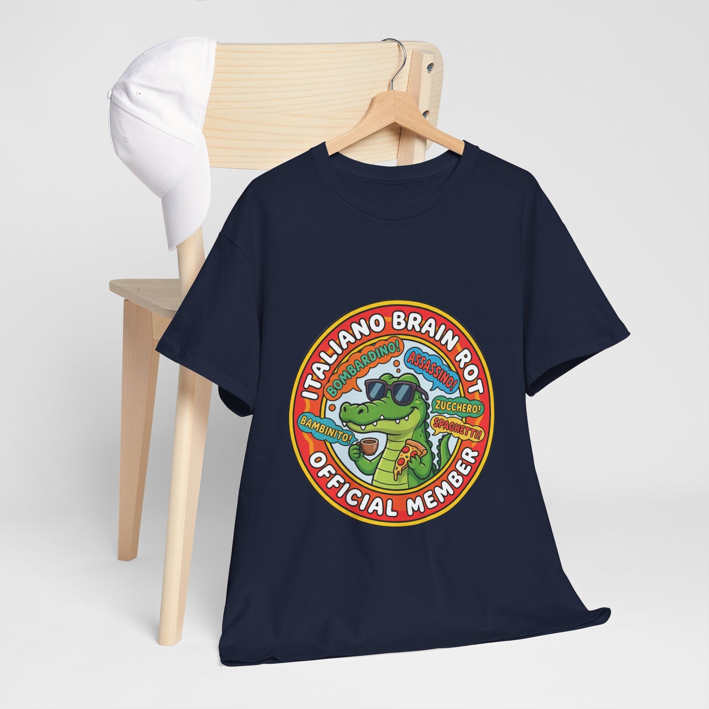 Italiano Brain Rot Shirt – Bombardino Crocodile Meme Tee, Absurd Humour T-Shirt