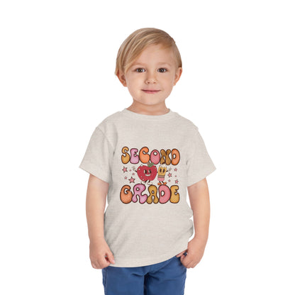 Second Grade Bubble Letters T-Shirt | Cute Retro Kawaii Back to School Kids Tee