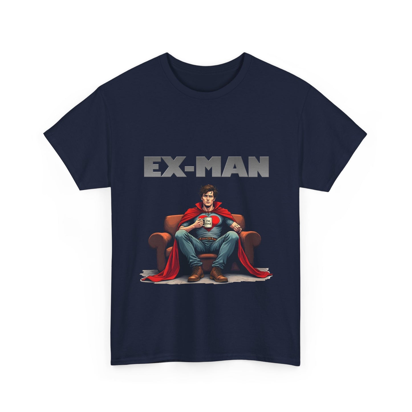 EX-MAN - Funny Superhero Breakup Parody T-Shirt | Heartbroken Comic Antihero Tee for Marvel Fans