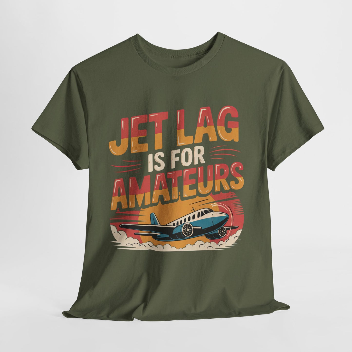 Jet Lag Is For Amateurs T-Shirt - Funny Frequent Flyer Retro Airplane Tee