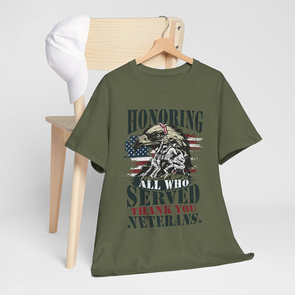 Thank You Veterans T-Shirt - Eagle, Flag & Iwo Jima Tribute Tee