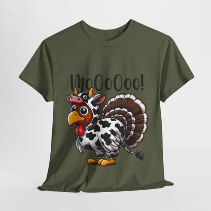 Turkey Moo T-Shirt - Funny Thanksgiving Cow Costume Tee
