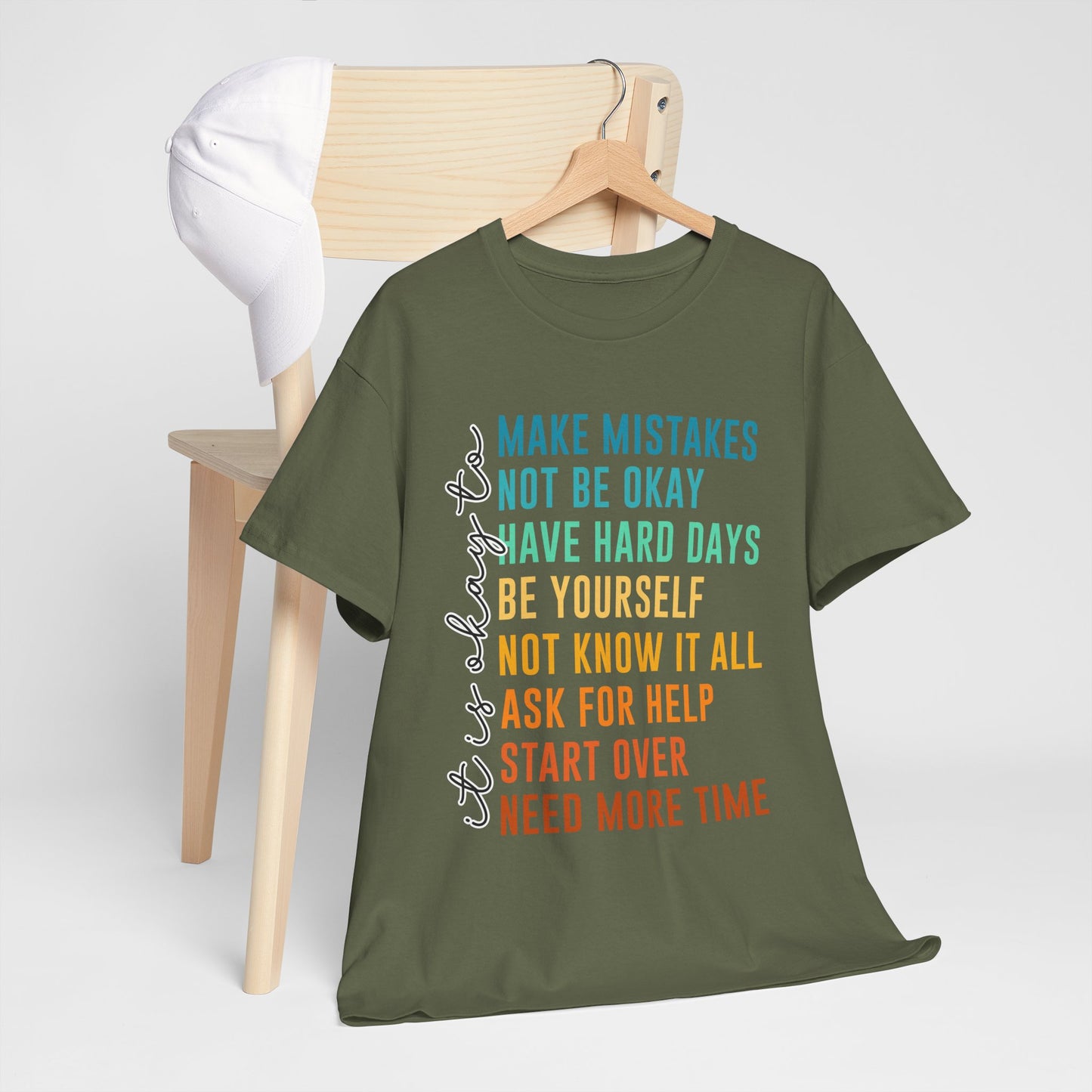 It's Okay To Make Mistakes Shirt - Mental Health Affirmation Tee