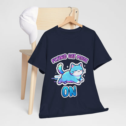 Flying Cat Mode Shirt – Kawaii Pastel Kitty Zoomies Tee