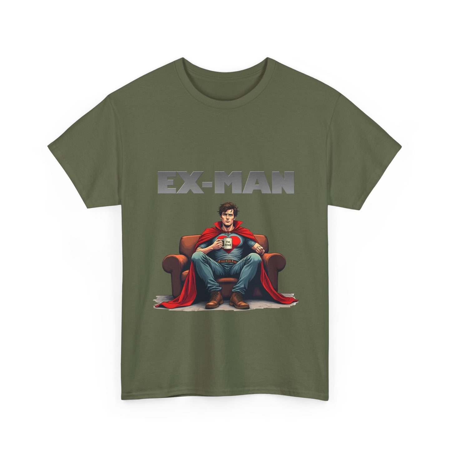 EX-MAN - Funny Superhero Breakup Parody T-Shirt | Heartbroken Comic Antihero Tee for Marvel Fans