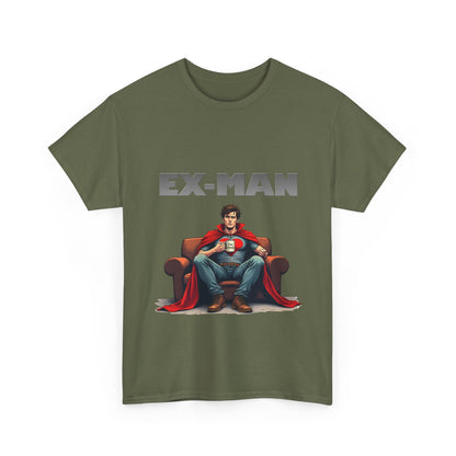 EX-MAN - Funny Superhero Breakup Parody T-Shirt | Heartbroken Comic Antihero Tee for Marvel Fans