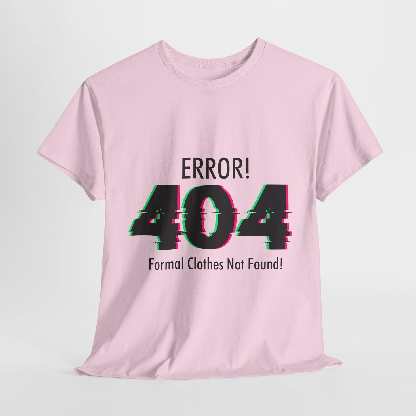 404 Error T-Shirt - Formal Clothes Not Found Glitch