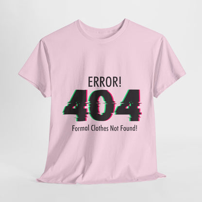 404 Error T-Shirt - Formal Clothes Not Found Glitch