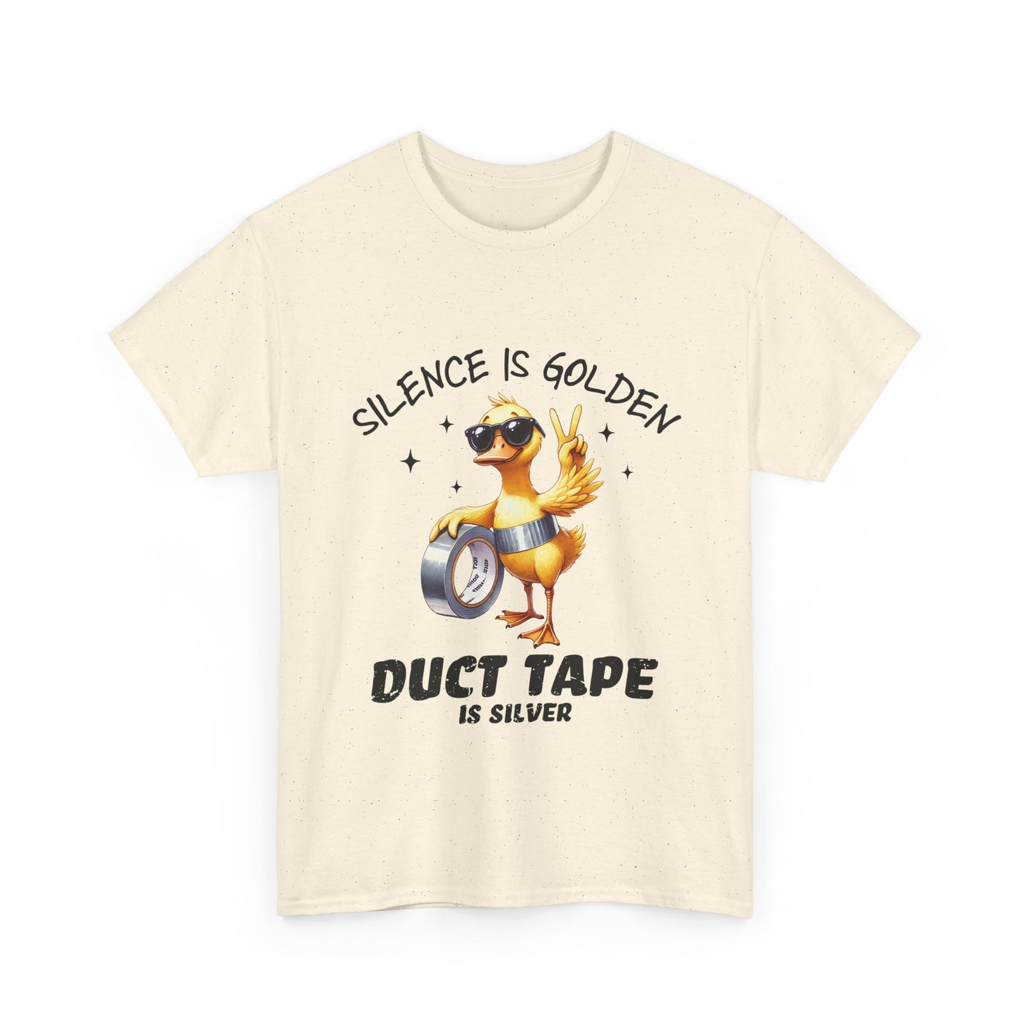 Silence Is Golden Duct Tape T-Shirt - Funny Duck Tee