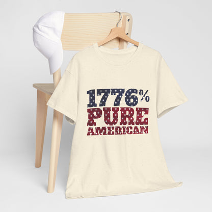 1776 Pure American T-Shirt - Vintage Patriotic USA 4th of July Tee