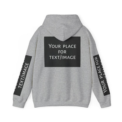Bluza z kapturem z nadrukiem lub obrazkiem – personalizowana bluza z 4 stron, pomysł na prezent, nadruk z przodu, z tyłu i na rękawach, unisex