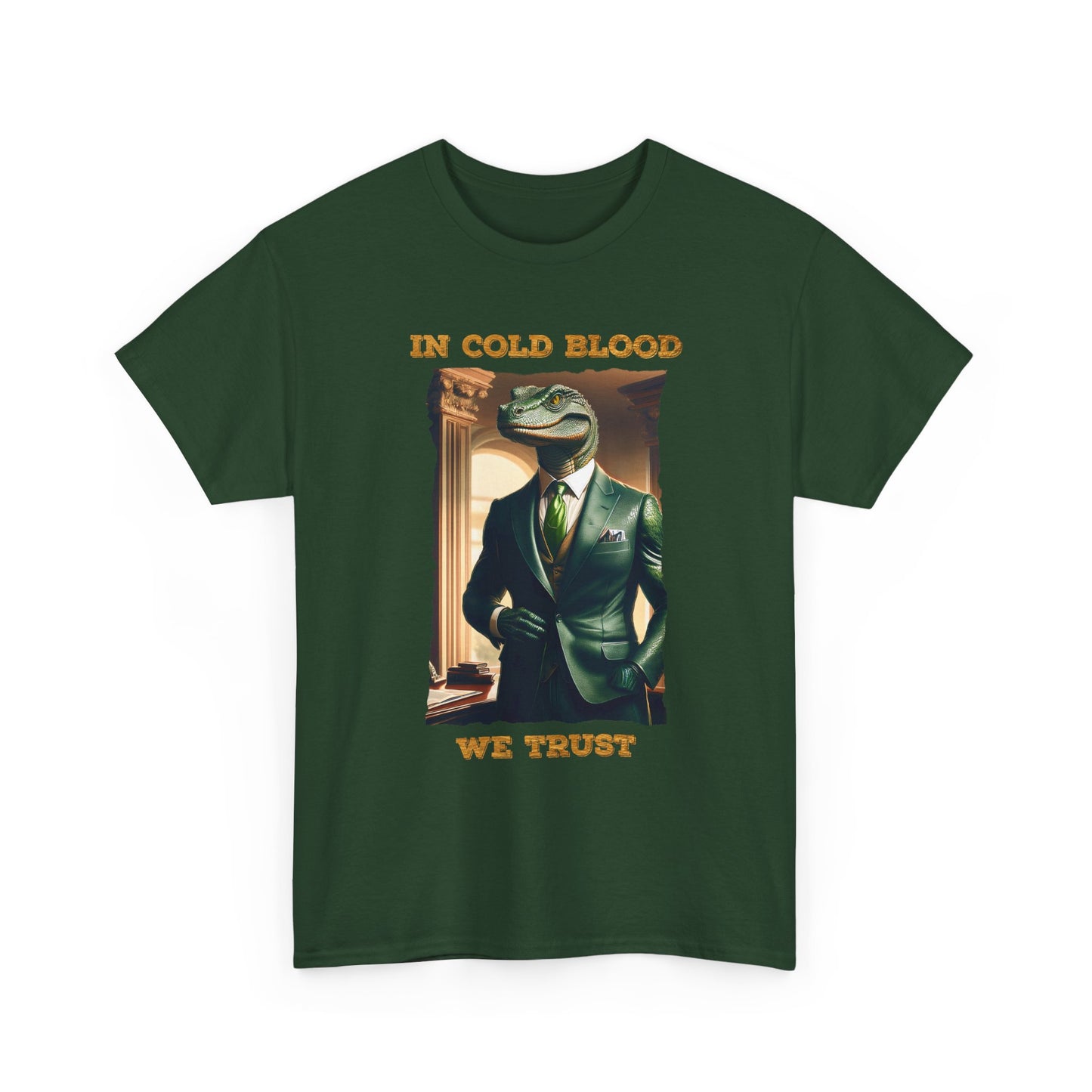 In Cold Blood We Trust Shirt - Reptilian Meme Political Satire Tee
