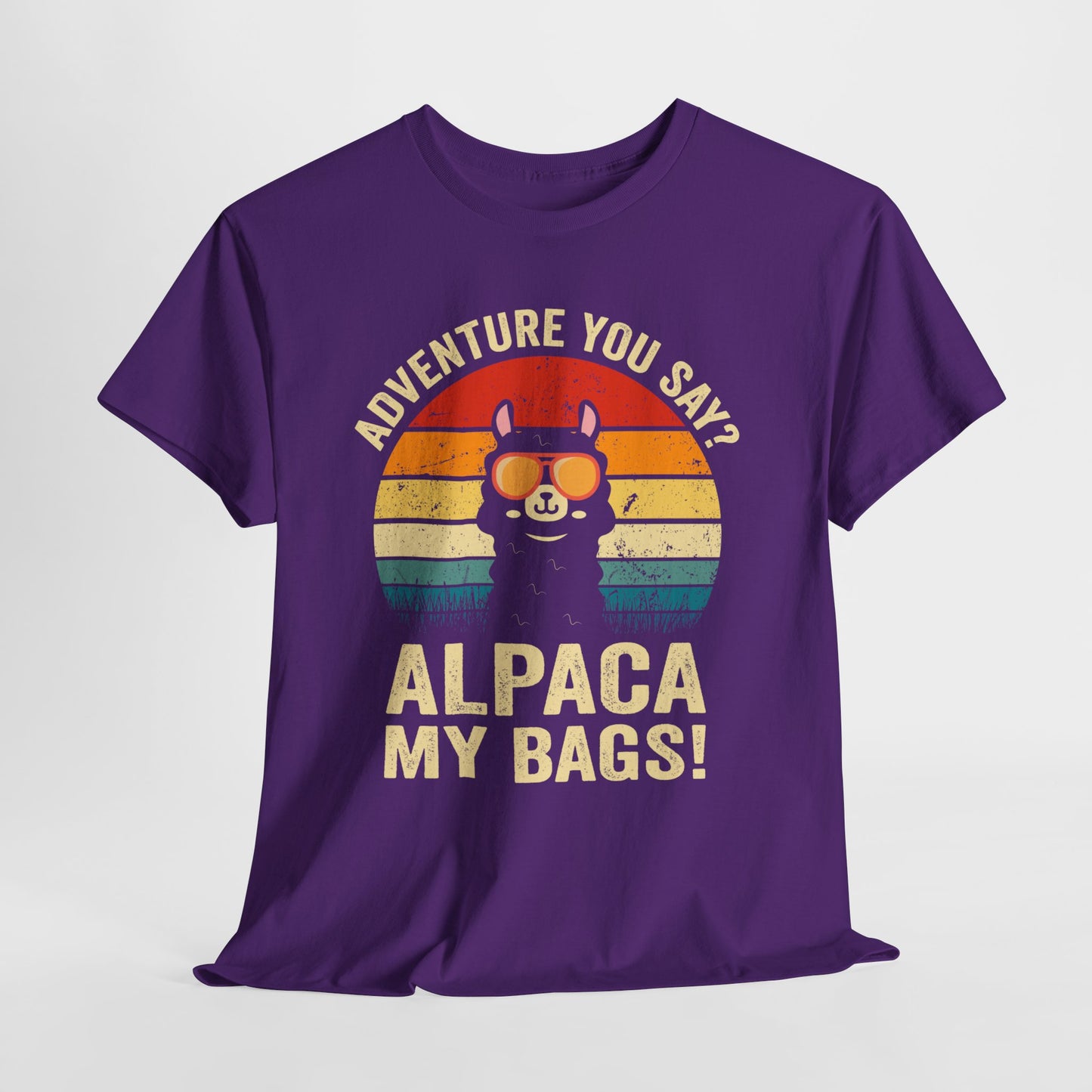 Alpaca My Bags T-Shirt - Funny Llama Travel Retro Sunset Tee
