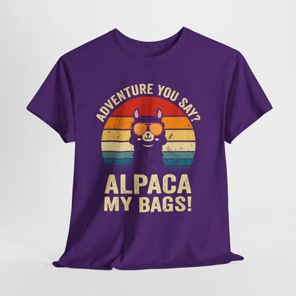 Alpaca My Bags T-Shirt - Funny Llama Travel Retro Sunset Tee