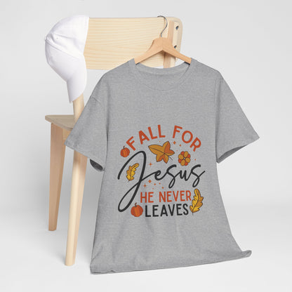 Fall For Jesus T-Shirt - Christian Faith Thanksgiving Autumn Pumpkin Tee