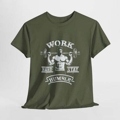 Work Hard Stay Humble Gym Shirt - Motivational Tee