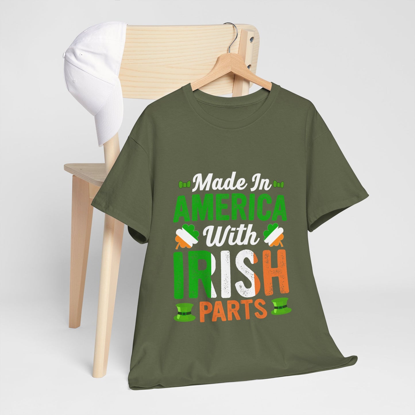 Made in America with Irish Parts Shirt - Irish American Tee