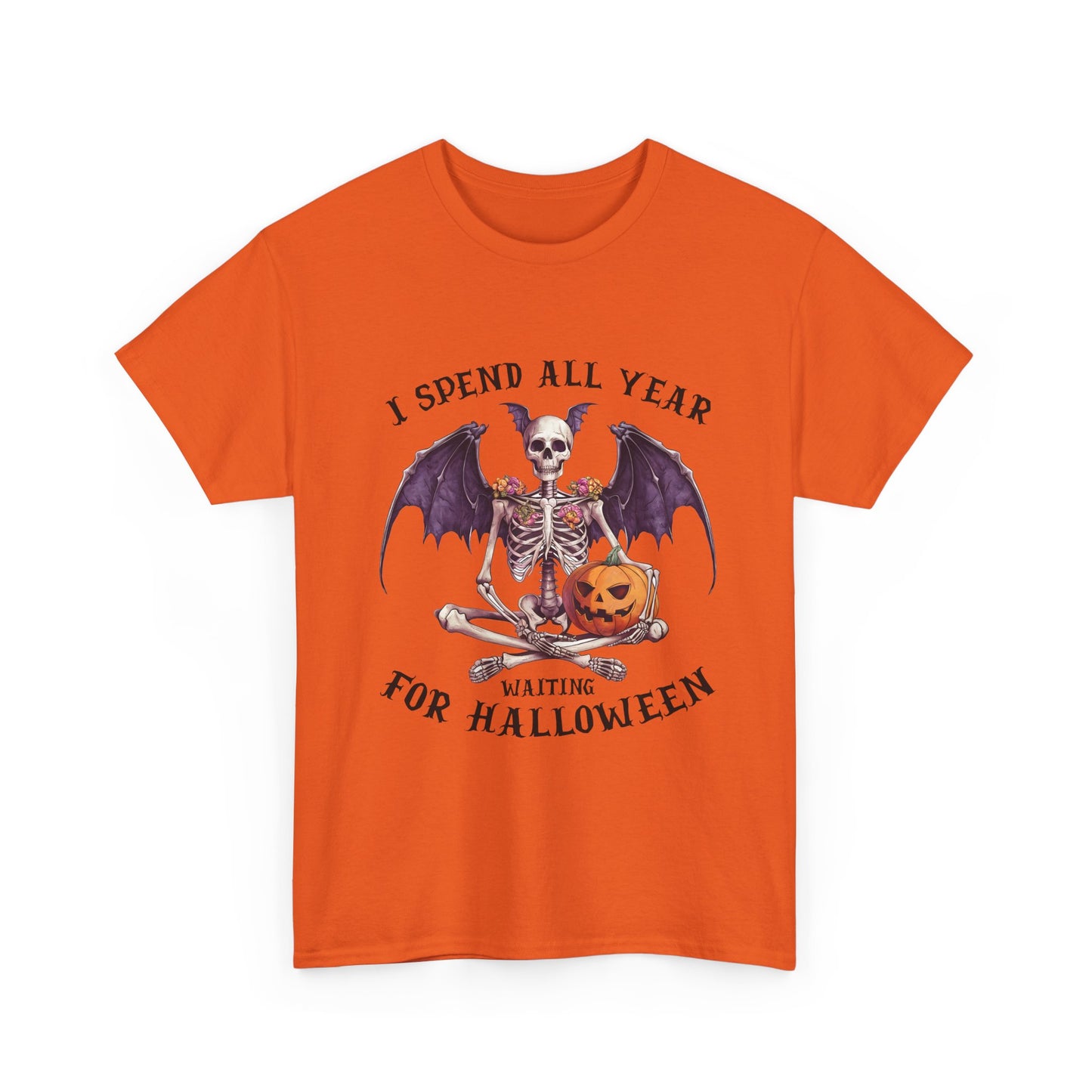 Koszulka z nietoperzowym szkieletem i dynią – gotycka koszulka na Halloween z dynią Jack-o-Lantern, upiorny prezent na święta dla kobiet i mężczyzn