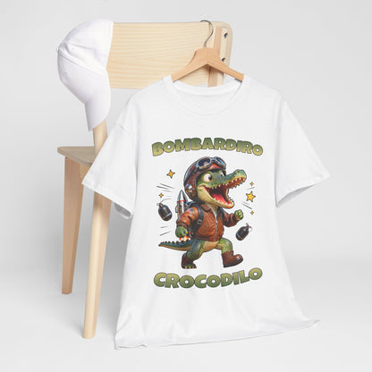 Bombardiro Crocodilo Shirt – Funny Jetpack Crocodile Cartoon Tee