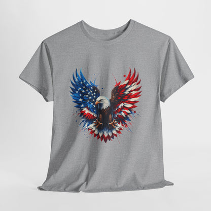 Patriotic Eagle Shirt - Bald Eagle Flag Wings Tee