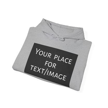 Bluza z kapturem z nadrukiem z przodu i/lub z tyłu – spersonalizowana bluza z tekstem lub obrazem, wyjątkowy prezent, spersonalizowana bluza unisex z kapturem na imprezy, logo i nie tylko