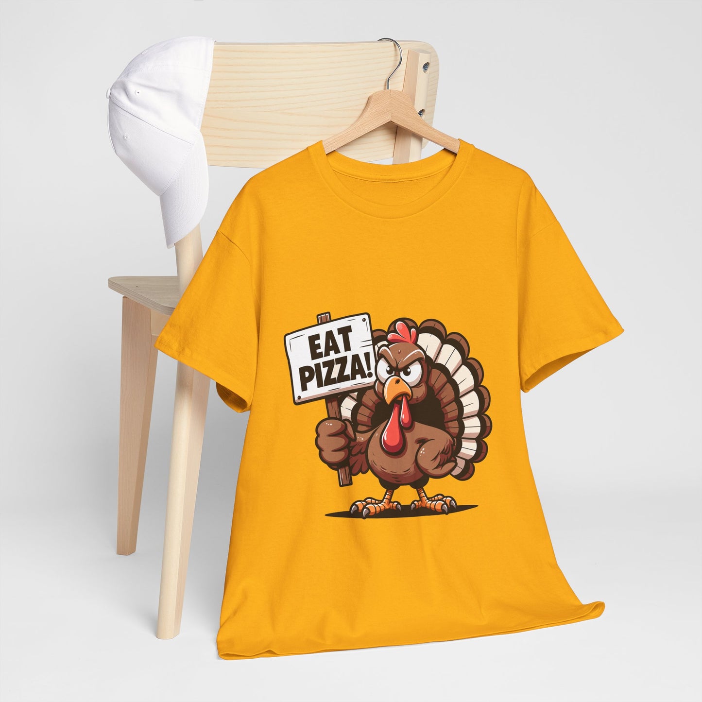 Eat Pizza Turkey T-Shirt - Funny Thanksgiving Anti-Turkey Pizza Lover Tee