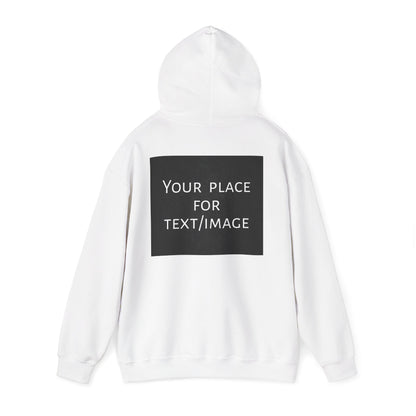 Bluza z kapturem z nadrukiem z przodu i/lub z tyłu – spersonalizowana bluza z tekstem lub obrazem, wyjątkowy prezent, spersonalizowana bluza unisex z kapturem na imprezy, logo i nie tylko