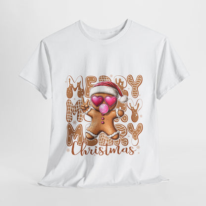 Merry Christmas Gingerbread T-Shirt - Funny Holiday Cookie Tee