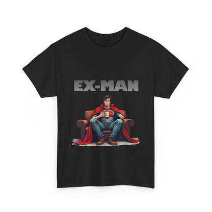 EX-MAN - Funny Superhero Breakup Parody T-Shirt | Heartbroken Comic Antihero Tee for Marvel Fans