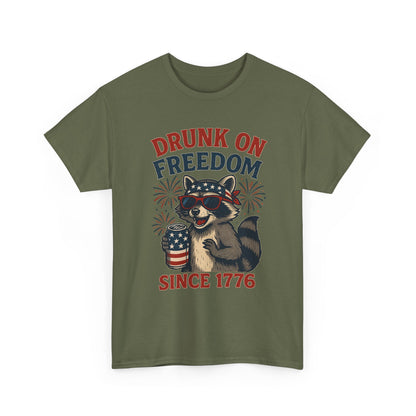 Drunk on Freedom Since 1776 T-Shirt - Funny Patriotic 4th of July Tee