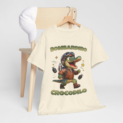 Bombardiro Crocodilo Shirt – Funny Jetpack Crocodile Cartoon Tee