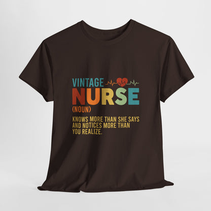 Vintage Nurse Shirt - Knows More Than She Says Tee