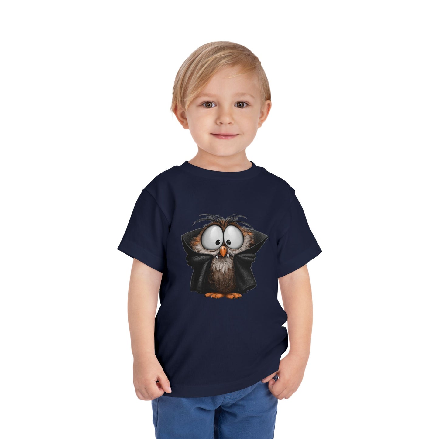 Vampire Owl Kids T-Shirt - Cute Big Eyes Toddler Halloween Tee