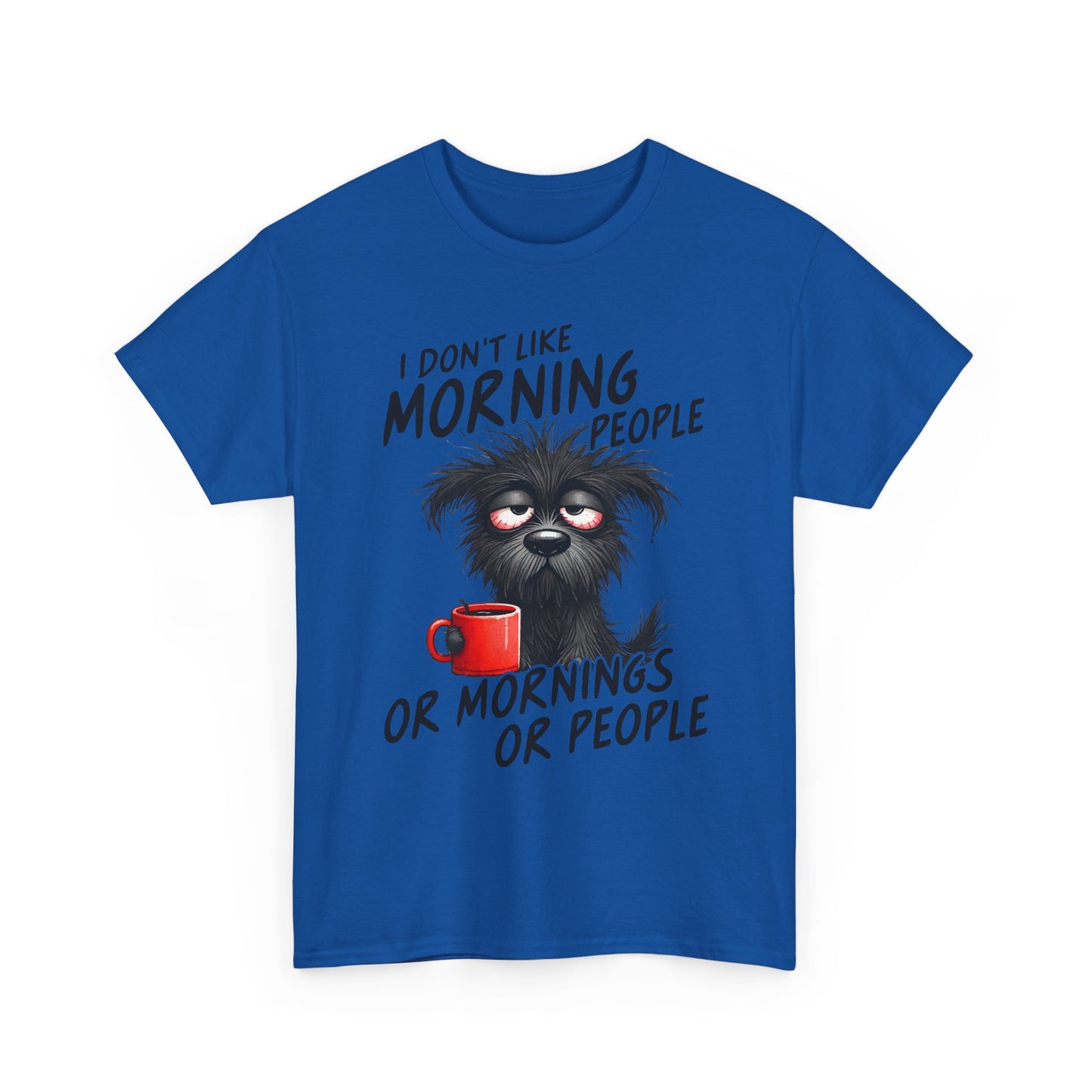 Grumpy Morning Dog T-Shirt - Funny Coffee Tee