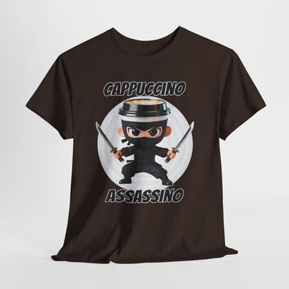 Cappuccino Assassino Shirt – Funny Coffee Ninja Tee for Caffeine Lovers