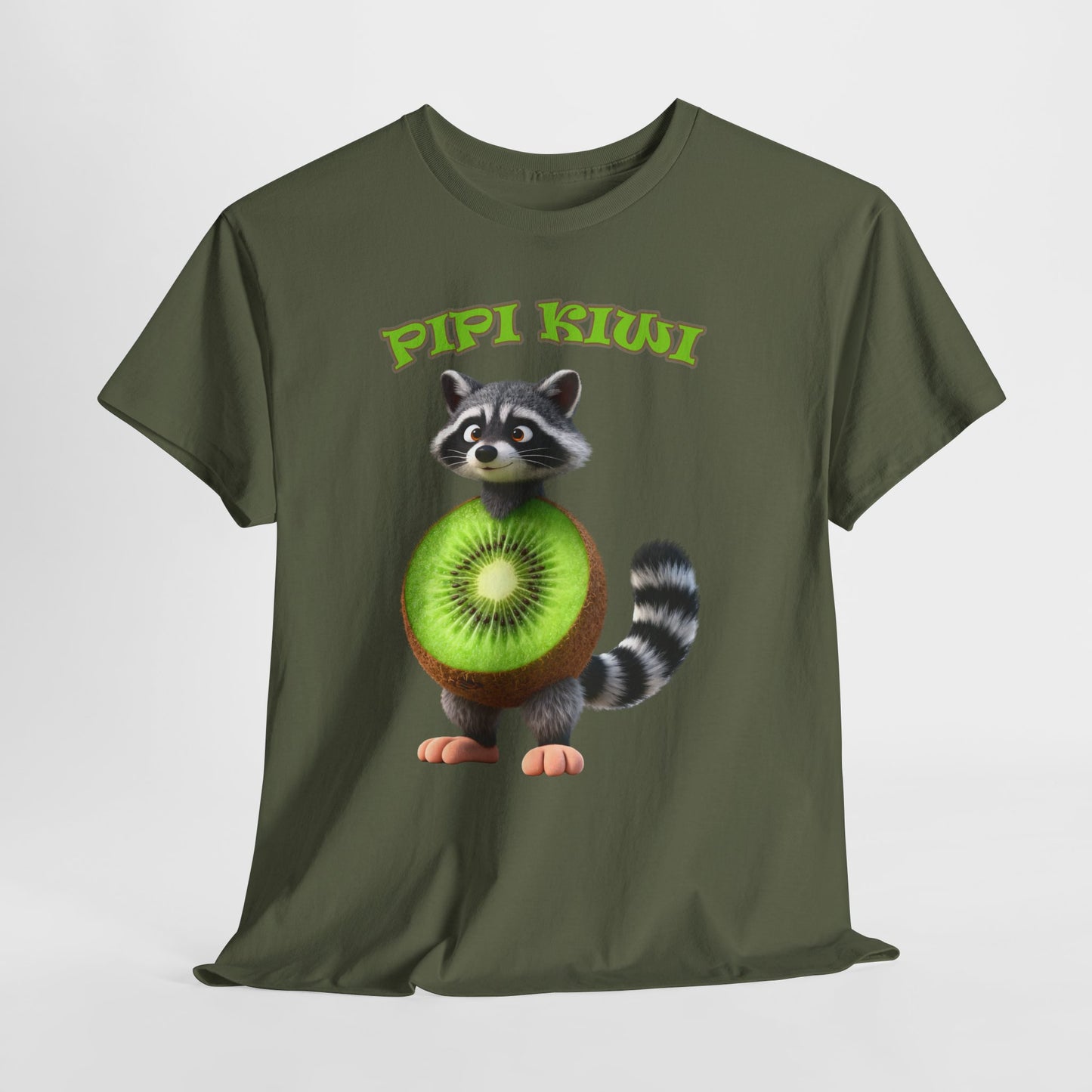 Pipi Kiwi Shirt – Funny Raccoon Fruit Mashup Tee
