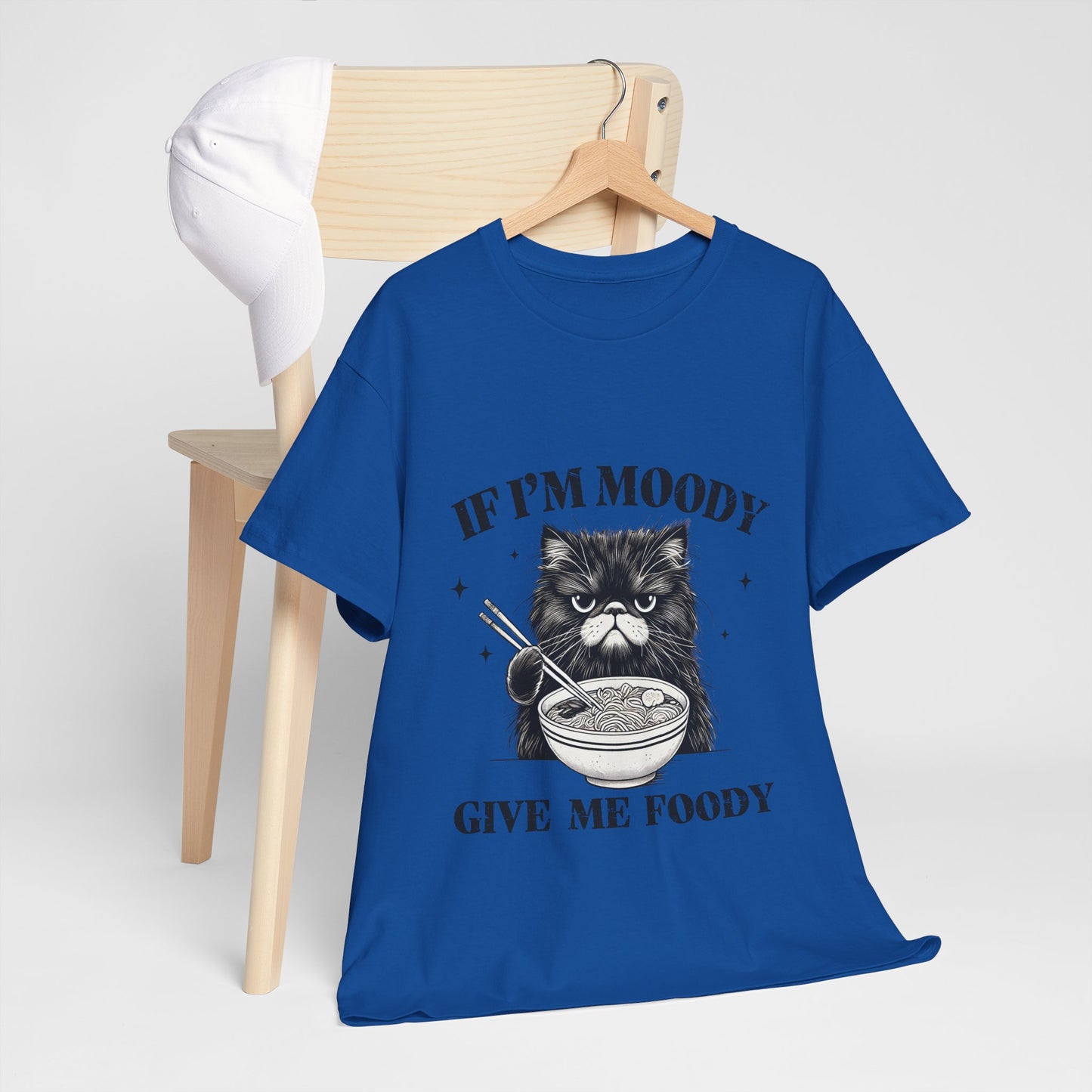 Grumpy Ramen Cat T-Shirt - Moody Kitty Noodles Tee